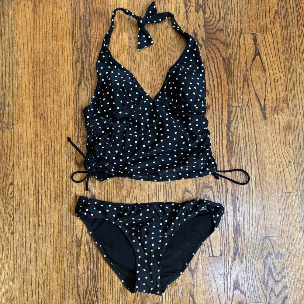 Lea Gottlieb Black Polka Dot Tankini